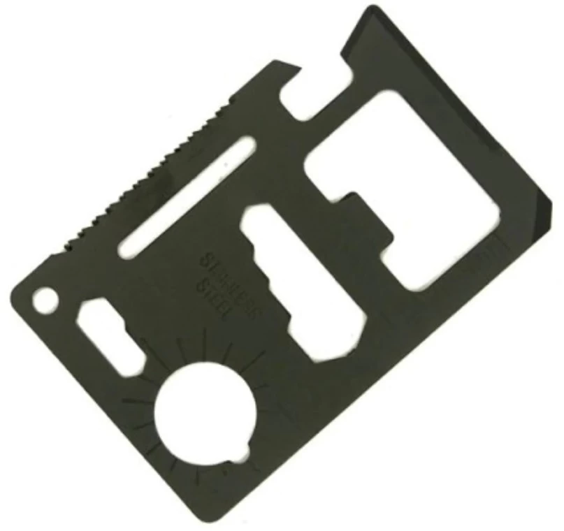 11 Outils De Survie Multifonction Noir Carte Compact 2 11 Outils De Survie Multifonction Noir Carte Compact – Image 2