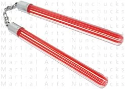 Nunchaku Transparent En Acrylique - Design Rouge