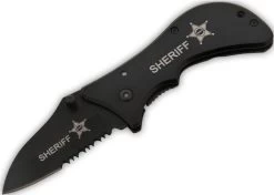 Couteau Pliant Shérif, Manche Métal