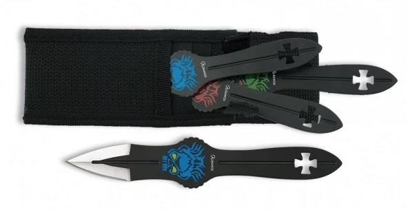 3 Couteaux De Lancer 16,8cm Squelette ALBAINOX 2 3 Couteaux De Lancer 16,8cm Squelette ALBAINOX – Image 2