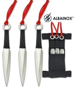 3 Couteaux De Lancer 16cm Kunaï - Couteau Full Tang