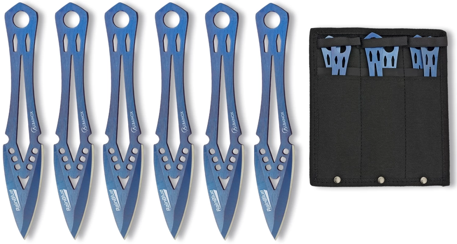 6 Couteaux De Lancer Rainblue ALBAINOX Couteau 1 6 Couteaux De Lancer Rainblue ALBAINOX Couteau
