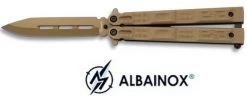 Balisong Couteau Papillon 19,5cm Coyote - ALBAINOX