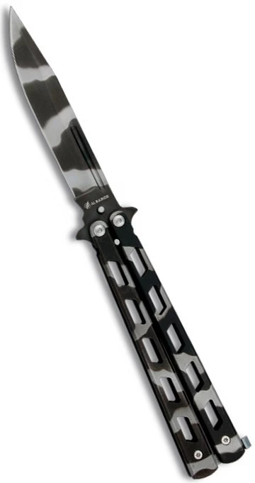 Balisong Couteau Papillon 22,5cm Camouflage - ALBAINOX 2 Balisong Couteau Papillon 22,5cm Camouflage - ALBAINOX – Image 2