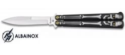 Balisong Couteau Papillon 22,5cm SQUELETTE - Albainox