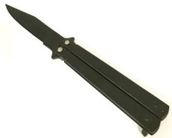Balisong Couteau Papillon 22cm Tricks Noir