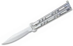 Balisong Couteau Papillon 23cm Argenté - ALBAINOX