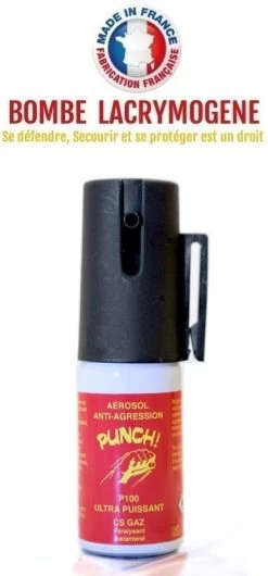 Bombe Lacrymogène 15ml GAZ - Aérosol Spray Lacrymo