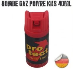 Bombe Lacrymogène 40ml GAZ Poivre Portée 6m
