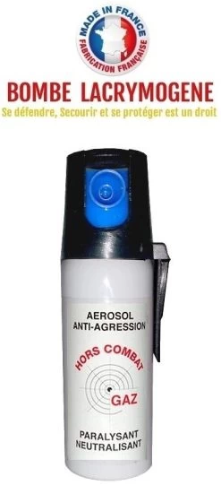 Bombe Lacrymogène 50ml GAZ Défense - Lacrymo Protection