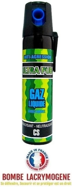 Bombe Lacrymogène 75ml Aérosol Spray Lacrymo - GAZ CS