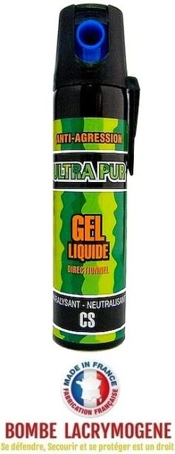 Bombe Lacrymogène 75ml GEL CS - Aérosol Spray Lacrymo