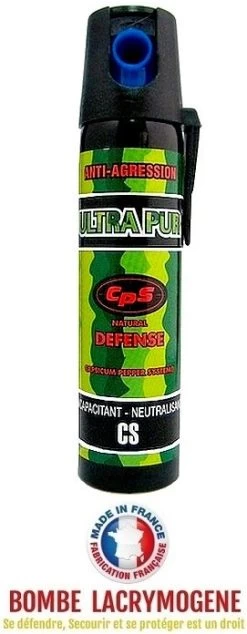 Bombe Lacrymogène 75ml GEL POIVRE - Spray Lacrymo