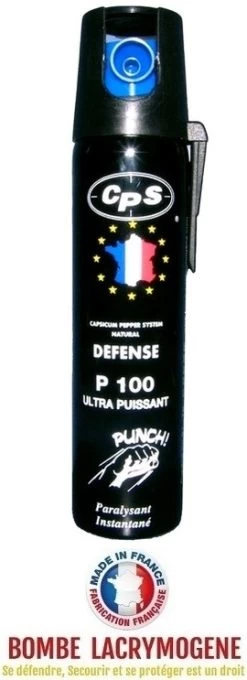 Bombe Lacrymogène 75ml Spray Lacrymo - GEL POIVRE