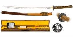 Coffret Katana Tranchant 105cm Avec Lame Carbone - Accessoires