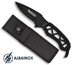 Couteau 20cm Noir Militaire - Full Tang Tout Acier