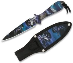 Couteau De Lancer 17,2cm Design Loup ALBAINOX