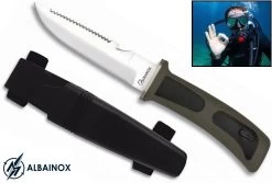 Couteau De Plongée Sous-marine 23,5cm - Noir ALBAINOX