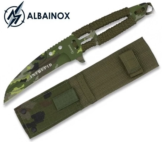 Couteau Full Tang Acier 21,2cm Militaire - ALBAINOX 1 Couteau Full Tang Acier 21,2cm Militaire - ALBAINOX