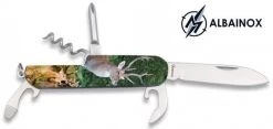 Couteau Multifonction Acier 5 Outils ALBAINOX Chevreuil
