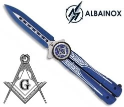Couteau Papillon 22,5cm Franc-Maçonnerie Francs Maçons