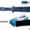 Couteau Papillon Balisong 20,5cm Bleu - ALBAINOX