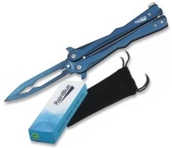 Couteau Papillon Balisong 21,2cm Bleu ALBAINOX