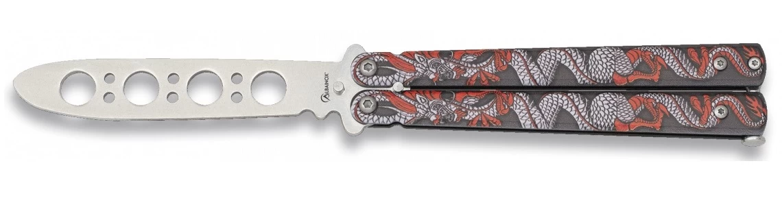 Couteau Papillon Balisong 21,5cm Dragon Entrainement 2 Couteau Papillon Balisong 21,5cm Dragon Entrainement – Image 2