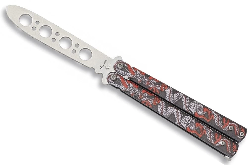 Couteau Papillon Balisong 21,5cm Dragon Entrainement 1 Couteau Papillon Balisong 21,5cm Dragon Entrainement