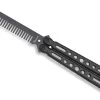 Couteau Papillon Balisong 21cm Peigne Brosse Cheveux