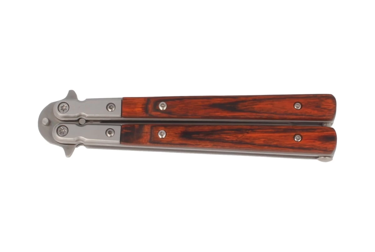 Couteau Papillon Balisong 22,5cm Micarta - ALBAINOX 3 Couteau Papillon Balisong 22,5cm Micarta - ALBAINOX – Image 3