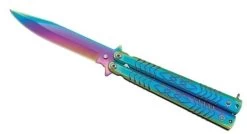Couteau Papillon Balisong 22,5cm Rainbow
