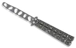 Couteau Papillon Balisong 22,5cm Squelette Tricks
