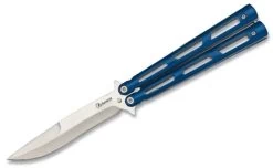Couteau Papillon Balisong 22cm Bleu ALBAINOX
