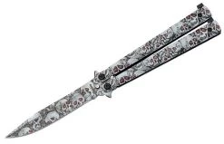 Couteau Papillon Balisong 22cm Squelette ALBAINOX