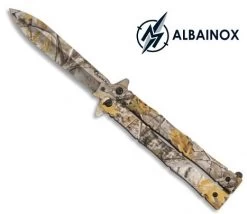 Couteau Papillon Balisong 23cm Camouflage - ALBAINOX