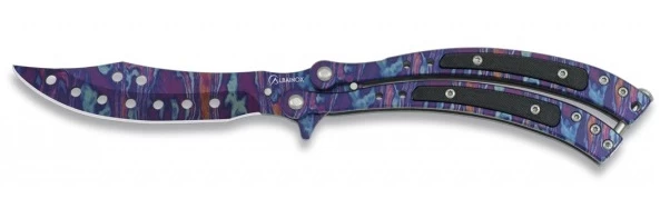Couteau Papillon Balisong 23cm Multicolore - ALBAINOX 2 Couteau Papillon Balisong 23cm Multicolore - ALBAINOX – Image 2