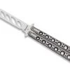 Couteau Papillon Balisong 24,3cm Argenté Entrainement