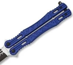 Couteau Papillon Night Fighter - Balisong Bleu -ArmeLame Offres Couteaux Boutique couteau papillon night fighter balisong bleu 1