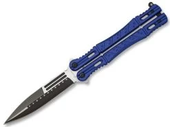 Couteau Papillon Night Fighter - Balisong Bleu