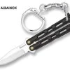 Couteau Papillon Porte-clé 9cm Noir ALBAINOX