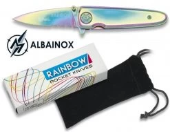 Couteau Pliant 15,5cm RAINBOW + Pochette - ALBAINOX