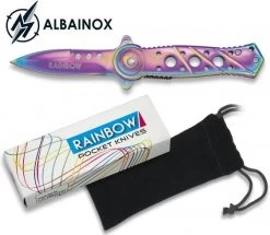 Couteau Pliant 16cm RAINBOW + Pochette - ALBAINOX