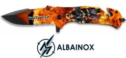 Couteau Pliant 19cm Pompier Fire Fighter - ALBAINOX