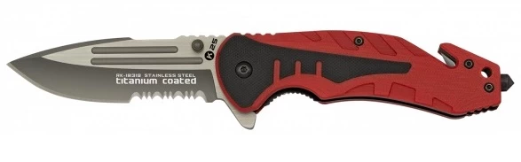 Couteau Pliant 20,5cm TITANE G10 Pompier K25 2 Couteau Pliant 20,5cm TITANE G10 Pompier K25 – Image 2