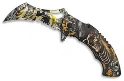 Couteau Pliant 20cm Squelette Zombie