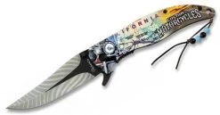 Couteau Pliant 21cm Design Indien Plume