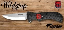 Couteau Pliant 21cm LEOPARD Design Dog Chien