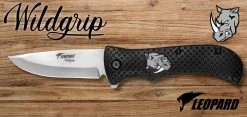 Couteau Pliant 21cm LEOPARD Design Rhinocéros