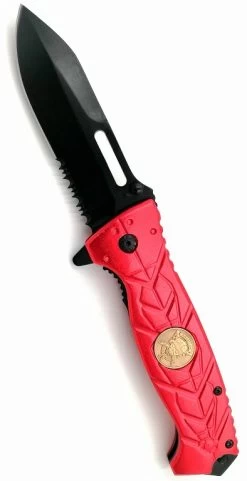 Couteau Pliant 22cm POMPIER - Design Sapeur Urgence -ArmeLame Offres Couteaux Boutique couteau pliant 22cm pompier design sapeur urgence 2